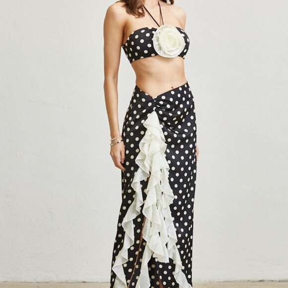 Black Polka Dot Matching Set - Picture 3 of 4